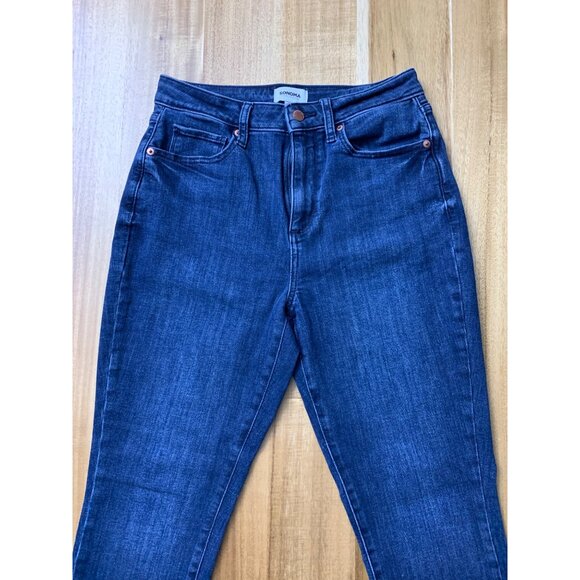 Sonoma Womens High-Rise Dark Wash Skinny Jeans  With Pockets Size 8 Petite - Picture 3 of 13